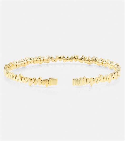 Classic 18kt Gold Bangle With Diamonds In Gold Suzanne Kalan Mytheresa