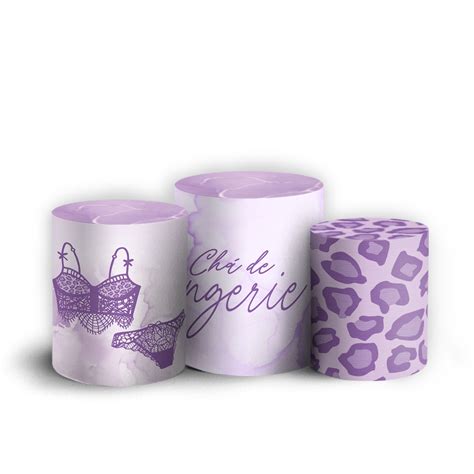 Trio Cilindro Cha De Lingerie Sublimado 3D Sublitex painéis sublimados