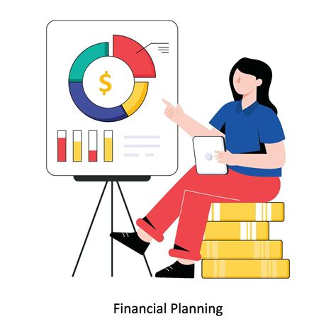 financial planning flat style design vector illustration stock
