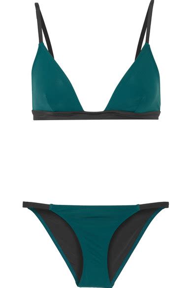 Solid Striped Morgan Triangle Bikini