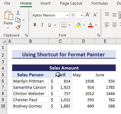 How to Use the Format Painter Shortcut in Excel - ExcelDemy