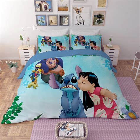 Disney Lilo Stitch Comforter Cover Bedding Sets Pillowcases Twin Full