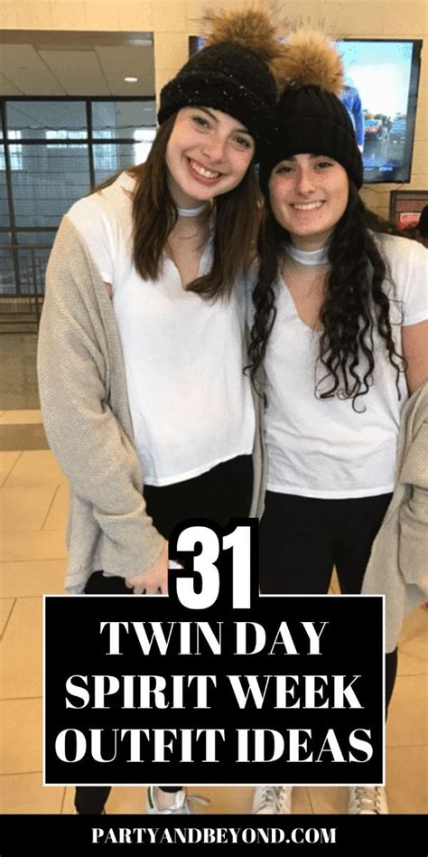 playful twin day spirit week outfit ideas     bestie