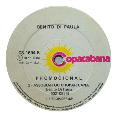 Assobia E Chupa Cana - Benito Di Paula Compacto 1977 Assobiar Ou Chupar Cana | MercadoLivre