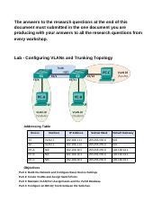 Configuring Vlans Trunking Topology For Network Efficiency Course Hero