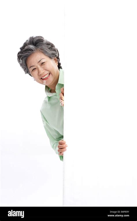 Mature Woman Smiling Portrait Stock Photo Alamy