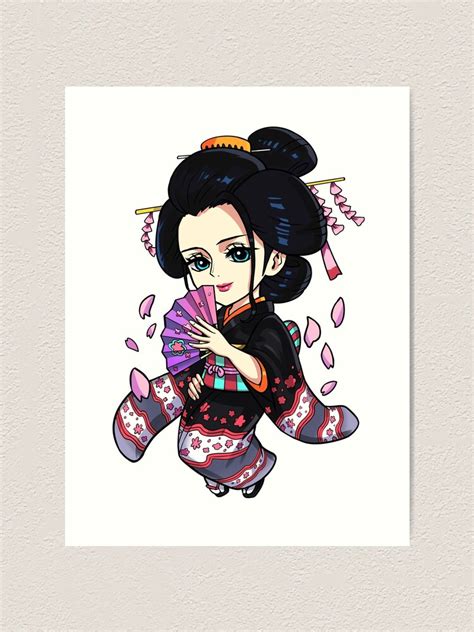 One Piece Nico Robin In Kimono From Wano Arc Art Print By Tyty