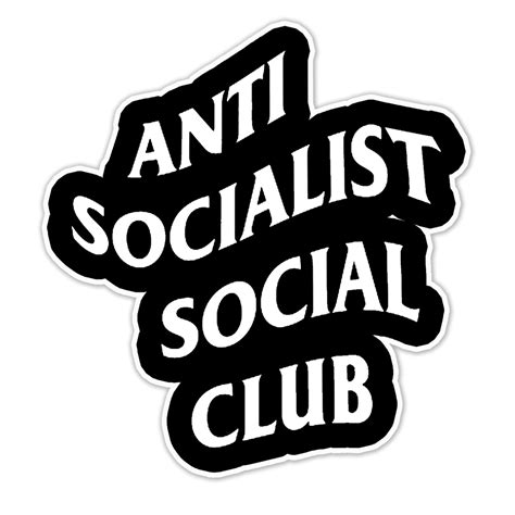 Anti socialist social club stickers - US MAGA MERCH