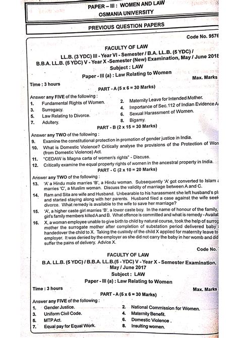 Law Relating To Women Llb Notes Llb 6th Sem Studocu