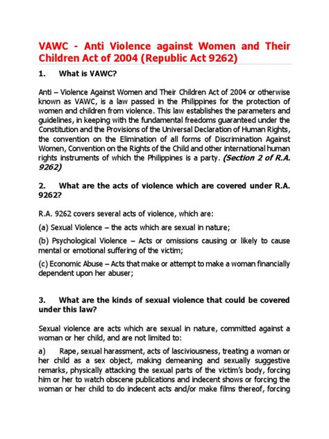 Vawc Deportation Pdf Restraining Order Victimology