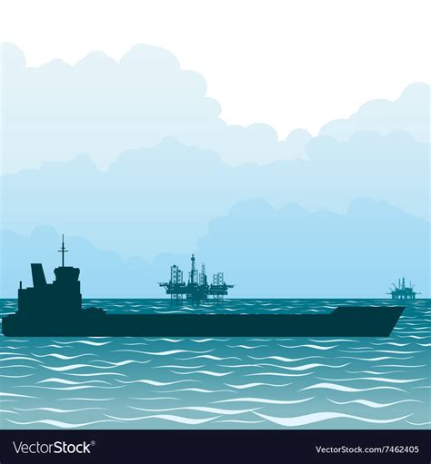 Oil Tankers Royalty Free Vector Image Vectorstock