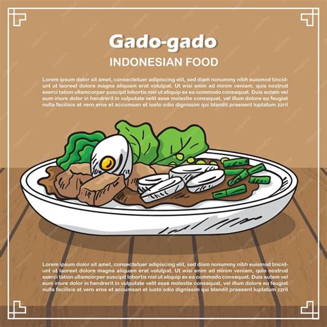 Premium Vector Hand Draw Indonesian Food Illustration