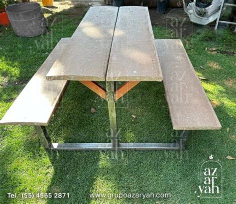 Mesa para Picnic Jumbo Plástico Reciclado Grupo Azaryah Madera