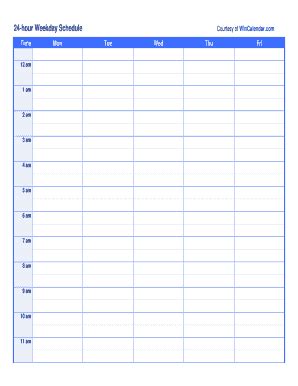 48+ Free Editable 24 Hour Schedule Templates in MS Word [DOC] | pdfFiller