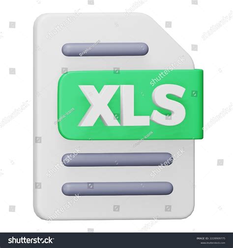 Xls File Format D Rendering Isometric Stock Illustration