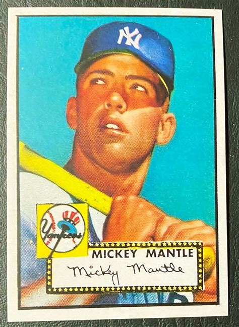 Mickey Mantle Rookie Reprint Mint Condition New Etsy