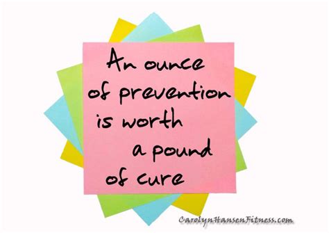 An Ounce Of Prevention Is Worth A Pound Of Cure Wellness Wakeup Call