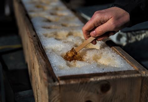 Maple Taffy On Snow Maple Treasures