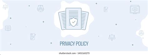 Header Vector Graphic Privacy Policy Stock Vector Royalty Free