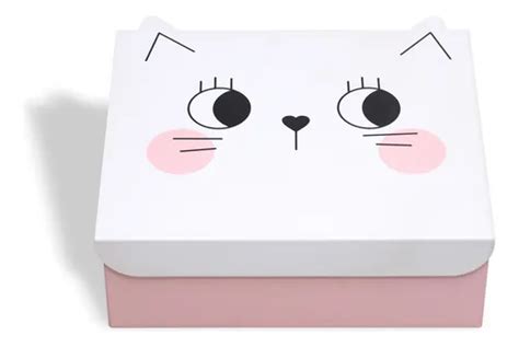 Caixa De Aço P Acessórios Rosa Nude Gatinha Mimi Geguton Parcelamento sem juros