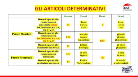 Articoli Determinativi Ed Indeterminativi Pptx