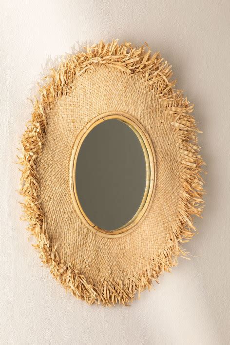 Miroir Rond En Raphia Willow Sklum