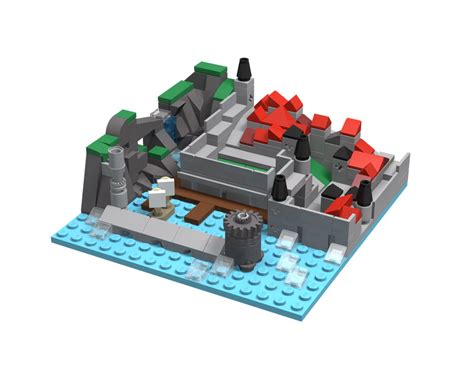 Lego Moc Micro Scale Castle By The Sea By Famulimus Rebrickable