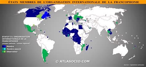 Francophone Countries Map Labeling Worksheet La Francophonie Cartes Du
