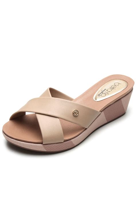 Tamanco Beira Rio Faixas Nude Compre Agora Dafiti Brasil