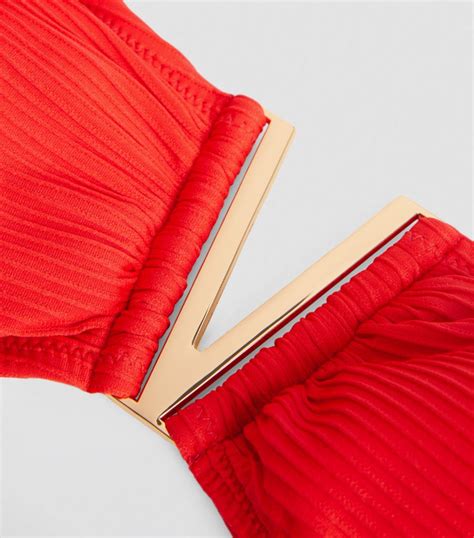 Womens Heidi Klein Red Bandeau Bikini Top Harrods Uk