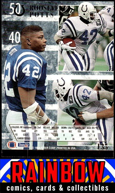 1994 Ultra 135 Roosevelt Potts Indianapolis Colts EBay