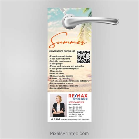 REMAX real estate summer maintenance door hangers – PixelsPrinted