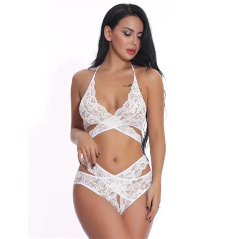 DRESS SEXY LINGERIE SET Free Size White Criss Cross Lingerie Set L JioMart
