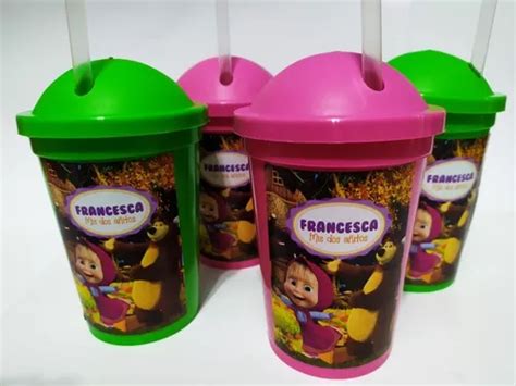 Vasos Personalizados Souvenirs Masha Y El Oso X25 MercadoLibre