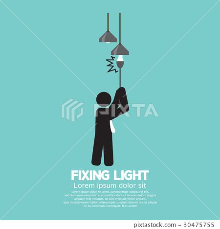 fixing light black symbol vector illustration stock illustration