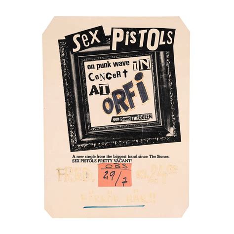 Lot Orfi Concert Poster Sex Pistols