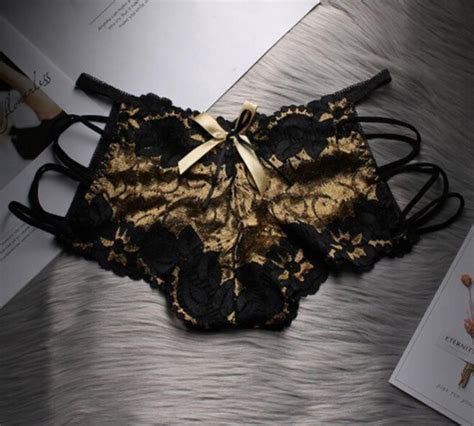 Stuks Sexy Stijlvolle Lingerie Kanten Ondergoed G String Hoge Taille Goud Bol