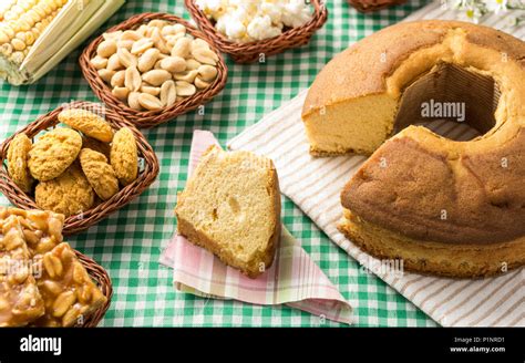 Group Of Food Of Festa Junina A Typical Brazilian Party Holiday Event