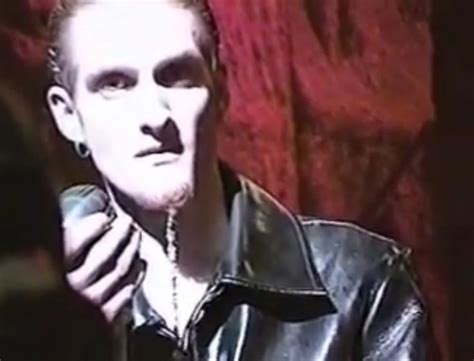 Layne Staley Look Holding The Mic Leather Jacket Earring Goatee Aic