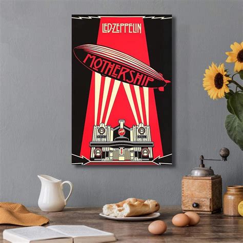 Led Zeppelin Mothership Album Cover Rock Band Wall Art Poster – Aesthetic Wall Decor