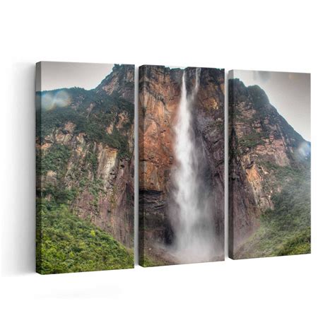 Salto Angel Waterfall Canvas Print Salto Angel Waterfall Wall Art Salto ...