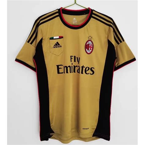 AC Milan Home Away Retro Fan Edition Polera De Fútbol De Manga Larga