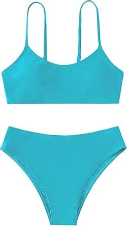 Costume Da Bagno Da Bambina Pezzi Da Bagno Sportivo A Vita Alta Bikini Set Costume Da