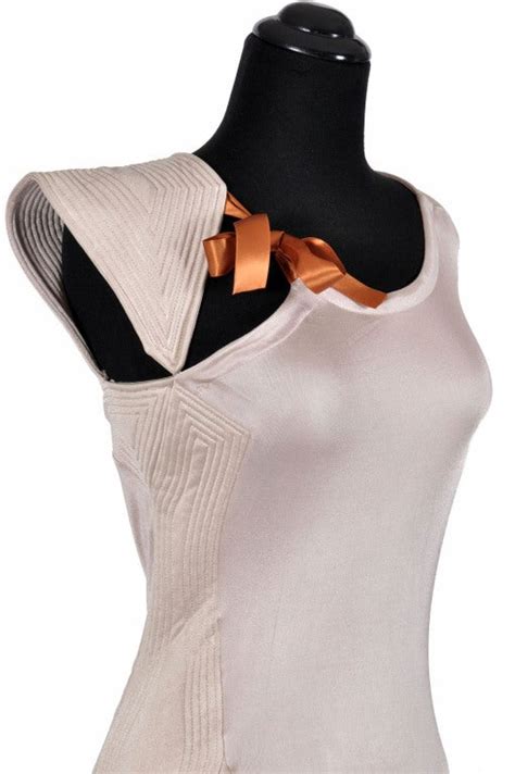 TOM FORD For YVES SAINT LAURENT NUDE DRESS WITH MINK FUR Size M For Sale At 1stDibs