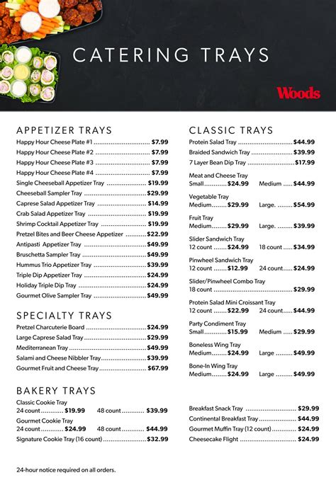 Catering Trays Woods Supermarket