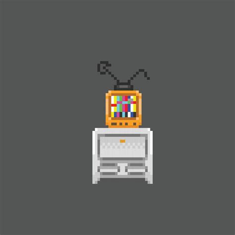 tv with shelf in pixel art style 22810506 Vector Art at Vecteezy