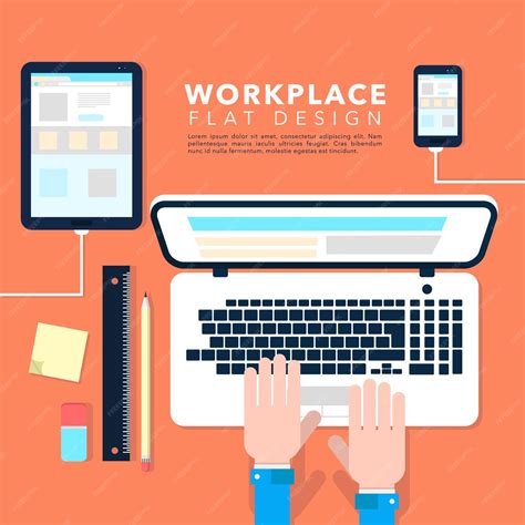 vector workplace flat design