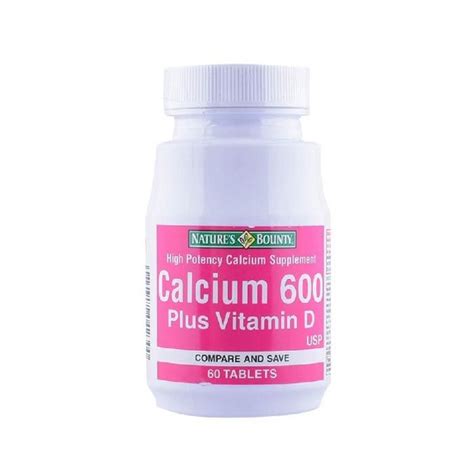 Buy Natures Bounty Calcium 600 Vitamin D 400 IU 60 S Tablets Online At