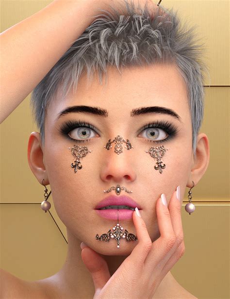 Face Jewelry For Genesis 9 Daz 3d