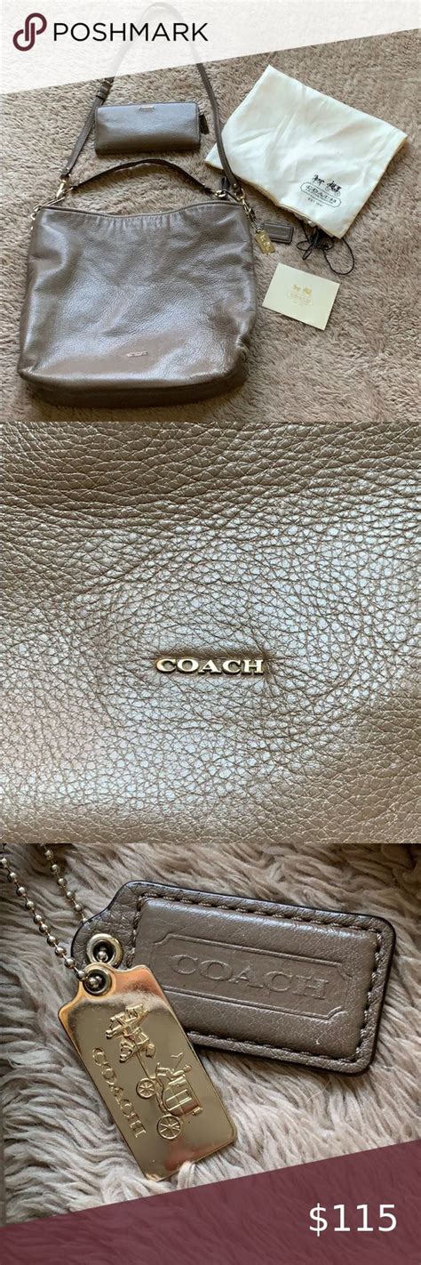 Leather Coach Crossbody Large Purse & Wallet | Purses crossbody, Patent ...